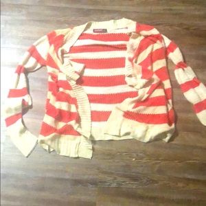 Pink and cream cardigan from saywhat